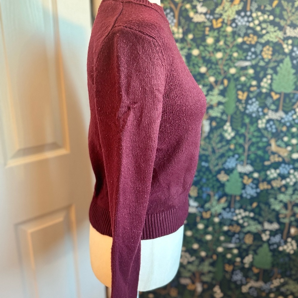 Banana Republic Rich Burgundy Crew Neck Sweater - Picture 2 of 4